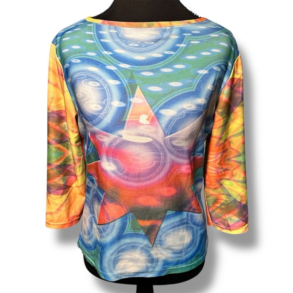 Amnesia Original Vintage Abstract Long Sleeve Tee